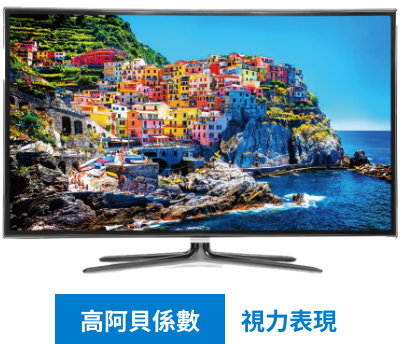 視力表現：高阿貝系數